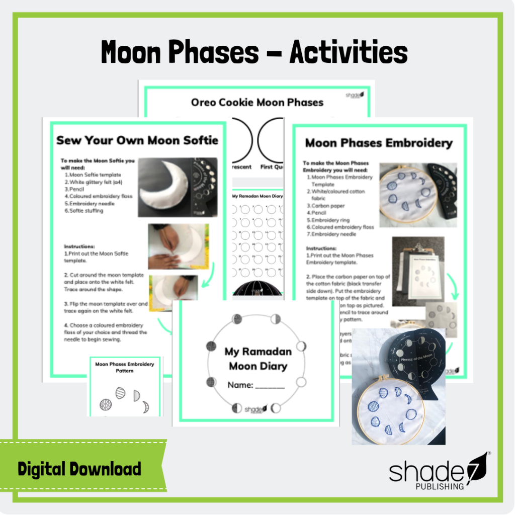 New Moon Dua Print & Digital Worksheets (4 Activities) : Shade 7